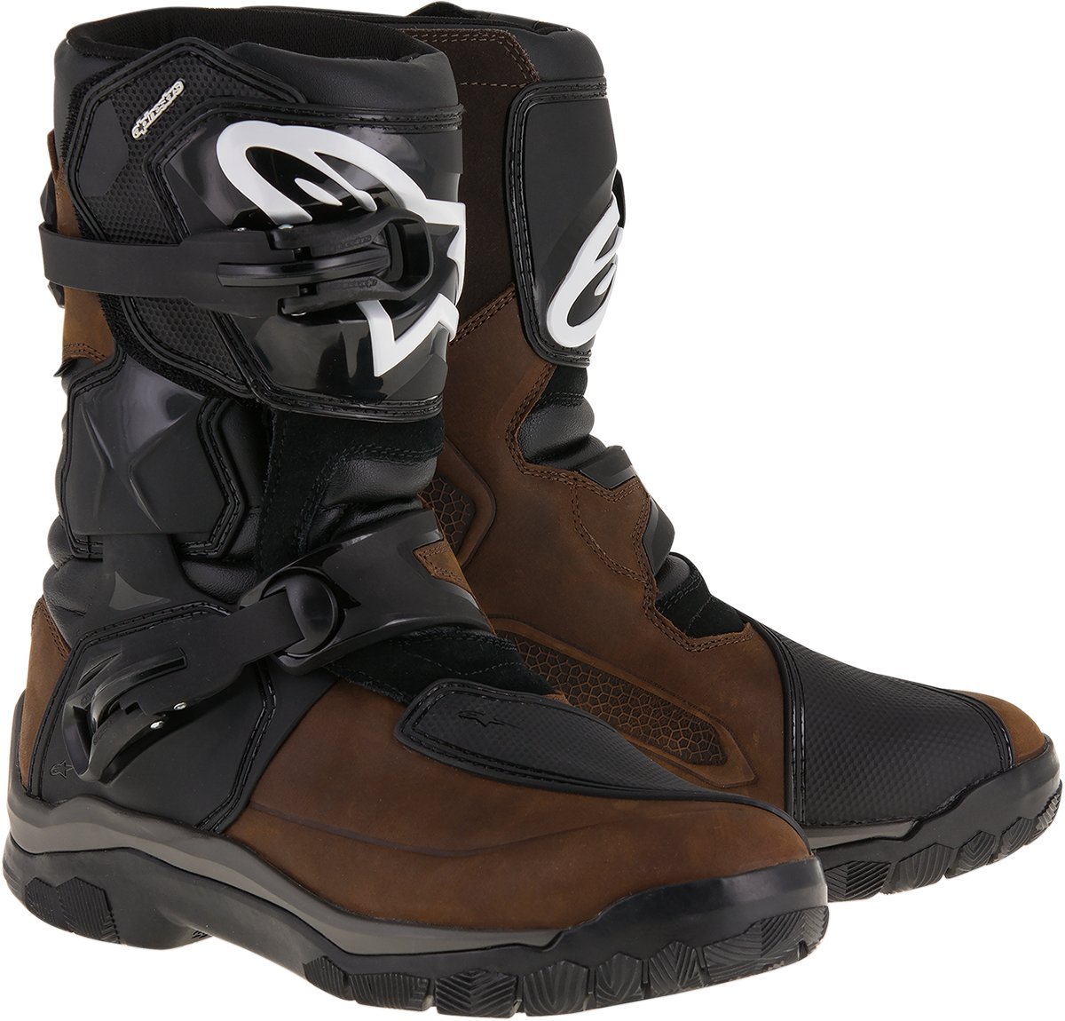 Alpinestars Men's Belize Drystar Oiled Leather Motorcycle Boots - Waterproof Riding Boots for Adventure & Cruiser Bikes