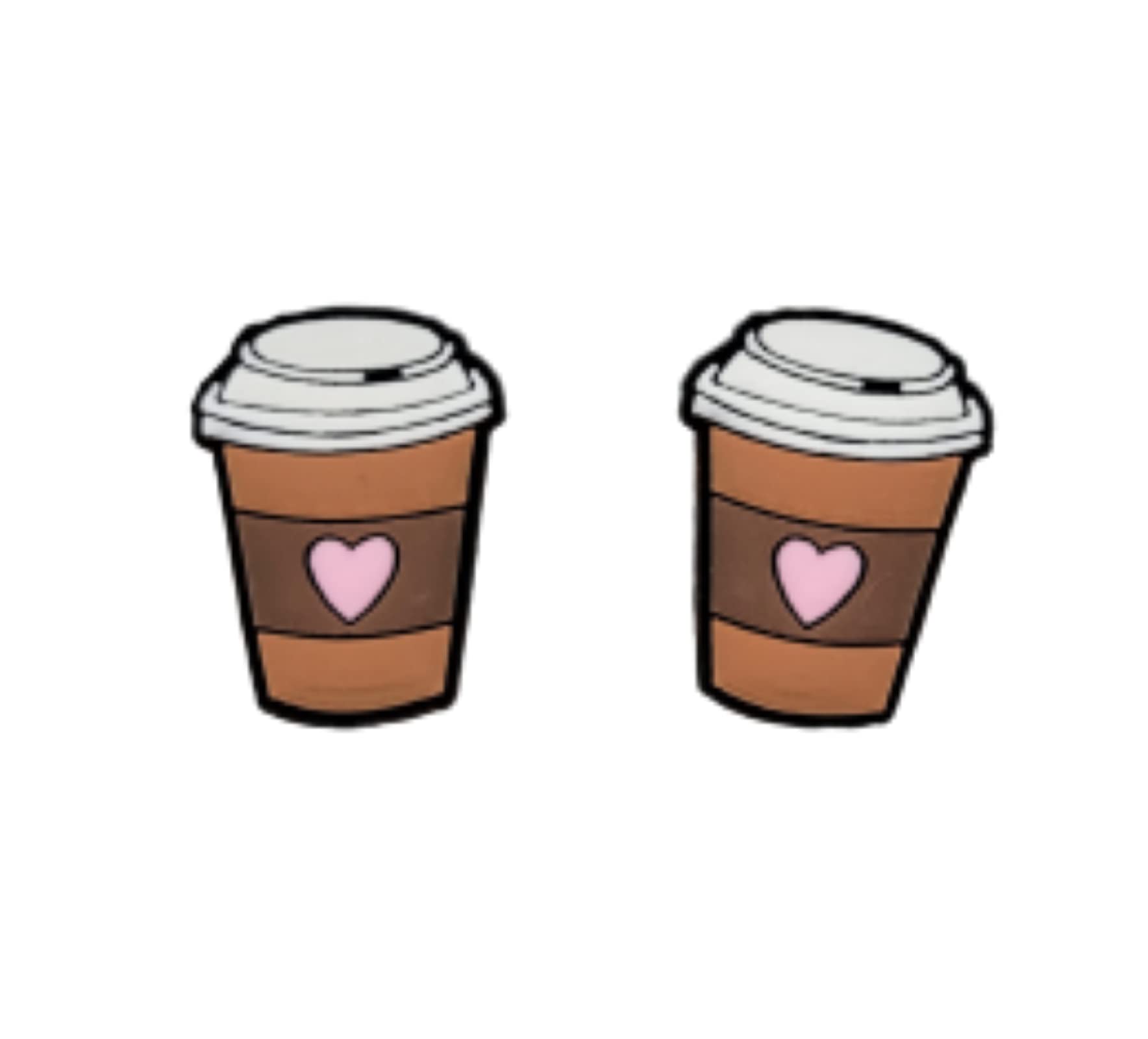 **Crocs Shoe Charms - 2 Pack Coffee-Themed Jibbitz for Crocs Clogs & Wristbands - Perfect for Coffee Lovers & Fashion Accessories**    *(Use Case: Great for decorating Crocs shoes, adding personality to wristbands, or gifting to coffee enthusiasts.)*