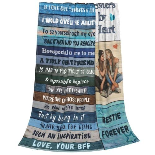 Super Soft Fleece Throw Blankets for Women - Best Friendship Gifts for BFF, Sisters & Girlfriends - Lightweight Cozy Blanket for Bed, Sofa & Travel - 60