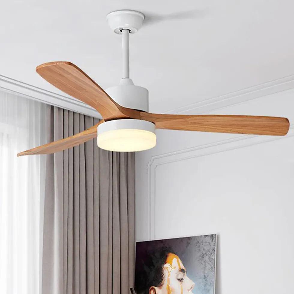 3-Blade Modern Ceiling Fan with LED Light Kit - Quiet Remote Control, Flush Mount Design for Bedroom, Living Room & Office