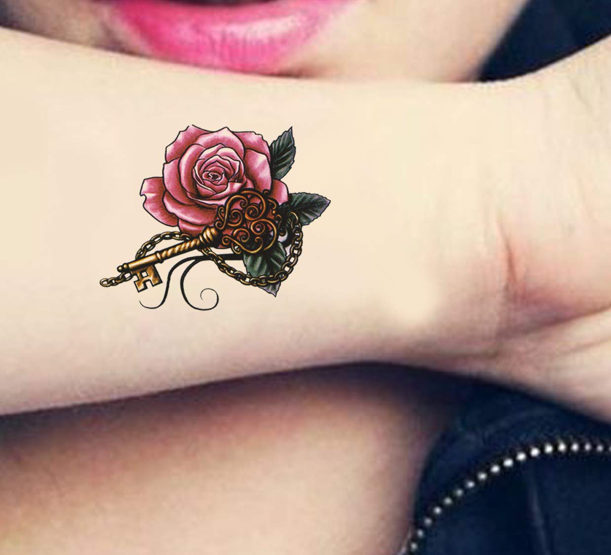 Waterproof Temporary Tattoo Stickers for Men & Women - 3D Realistic Flowers, Butterflies, Stars, Angels, Wolves & Armband Designs (60mm x 105mm) | Perfect for Parties, Festivals, Cosplay & Body Art