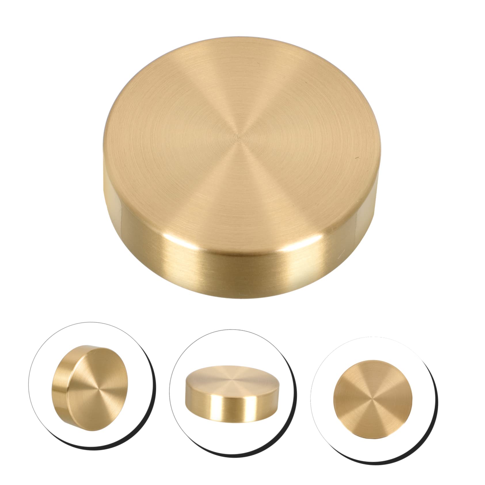 NAMOARLY 2-Piece Brass Round Ruler Paperweight Set - Heavy Duty Office Desk Accessory for Painting, Writing & Document Organization | Perfect for Artists, Writers & Home Office Decor