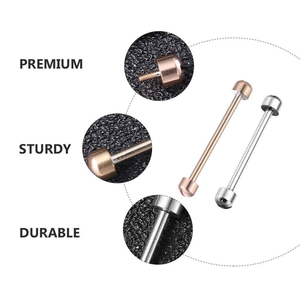 Hemobllo 2-Piece Watch Band Screw Tube Kit - Stainless Steel Watch Strap Screw Rods & Tubes for Watch Repair & Replacement | Perfect for Rolex, Seiko, Casio Watch Band Adjustments