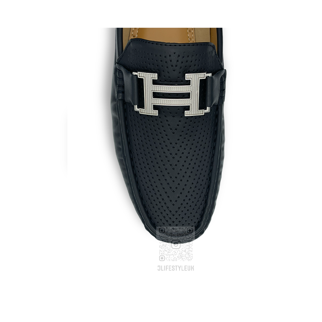 Stylish H Buckle Loafers for Women - Comfortable Slip-On Dress Shoes for Office, Party & Casual Wear