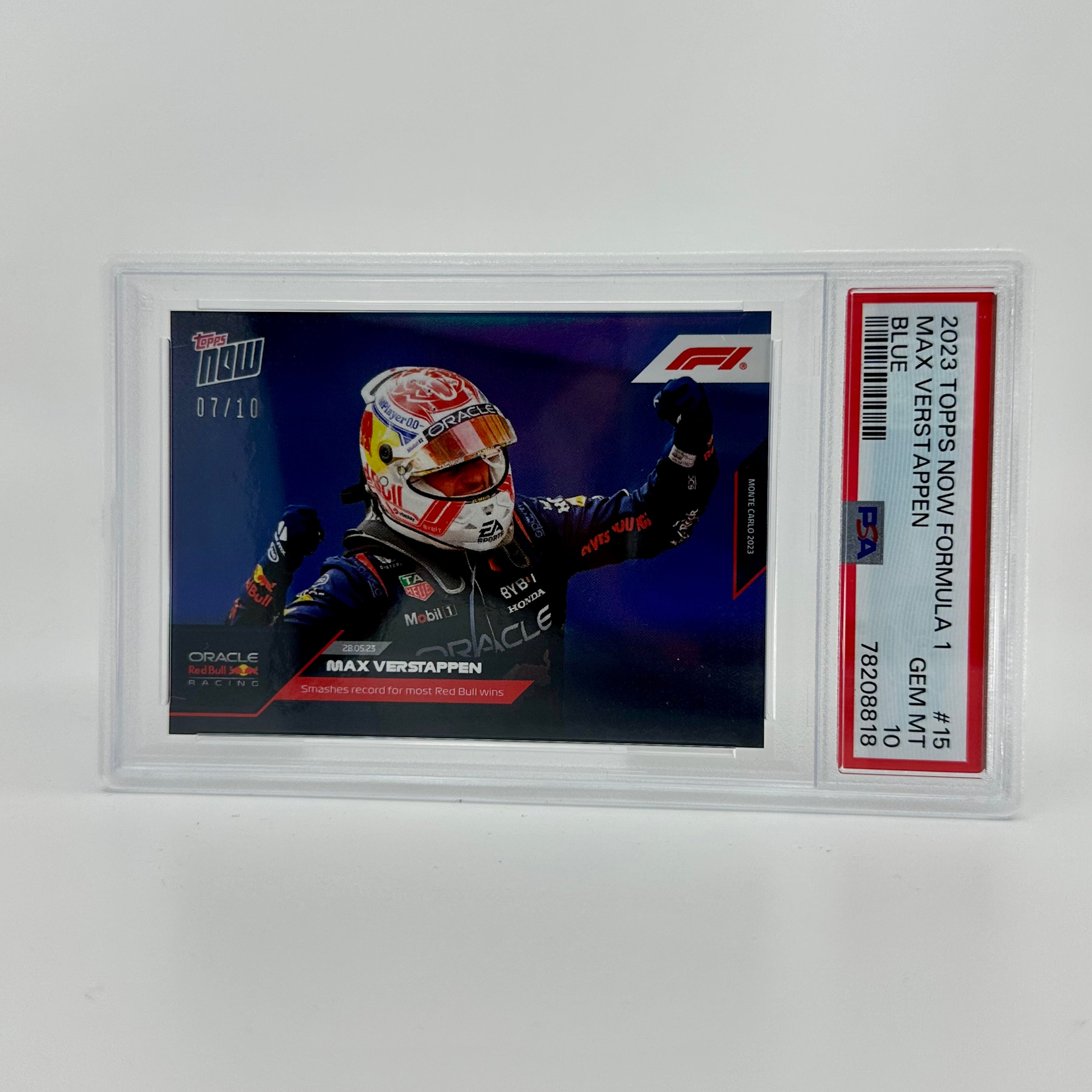 PSA 10 Graded 2007/10 Max Verstappen #15 Blue Racing Card - Perfect for Collectors, Sports Memorabilia Fans & Formula 1 Enthusiasts
