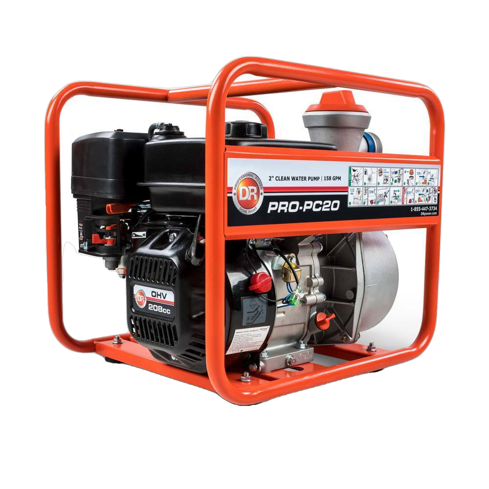 DR PRO PC20 158 GPM Clean Water Pump - High Performance Submersible Utility Pump for Home, Garden, Pool, and Flood Water Drainage