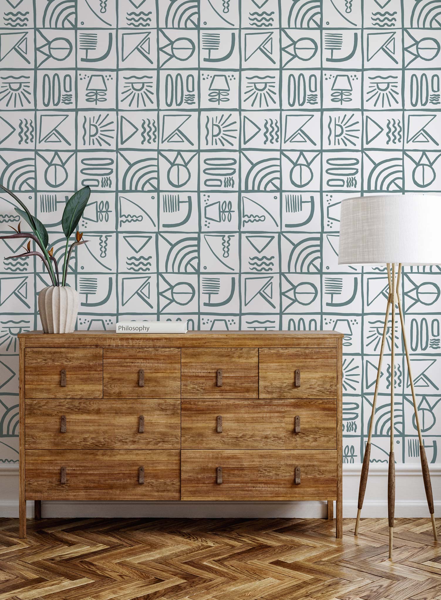 Ideogram Wallpaper - Unique Abstract Art Prints for Modern Home & Office Decor - Perfect for Living Rooms, Bedrooms, and Workspaces