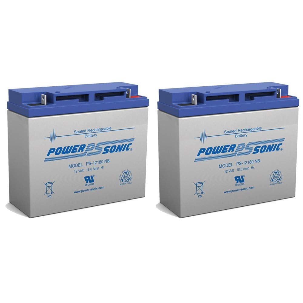 Power Sonic 12V 18AH Sealed Lead Acid (SLA) Replacement Battery for Invacare Lynx SX-3 Wheelchair - 2 Pack - Perfect for Mobility Scooters, Power Wheelchairs and Medical Equipment Backup Power