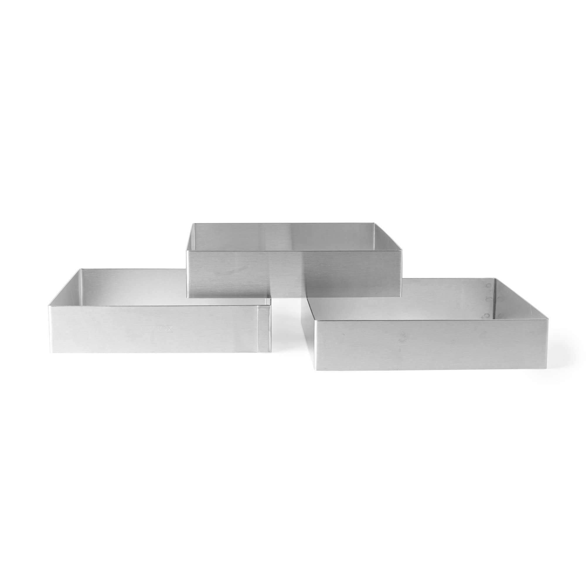 1 3/8 Inch (35mm) High Square Cake Ring - Professional Baking Mold for Cheesecake, Mousse & Desserts - Perfect for Home Bakers & Pastry Chefs