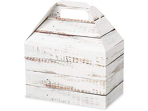 6 Pack Distressed Wood Gable Boxes 8.5