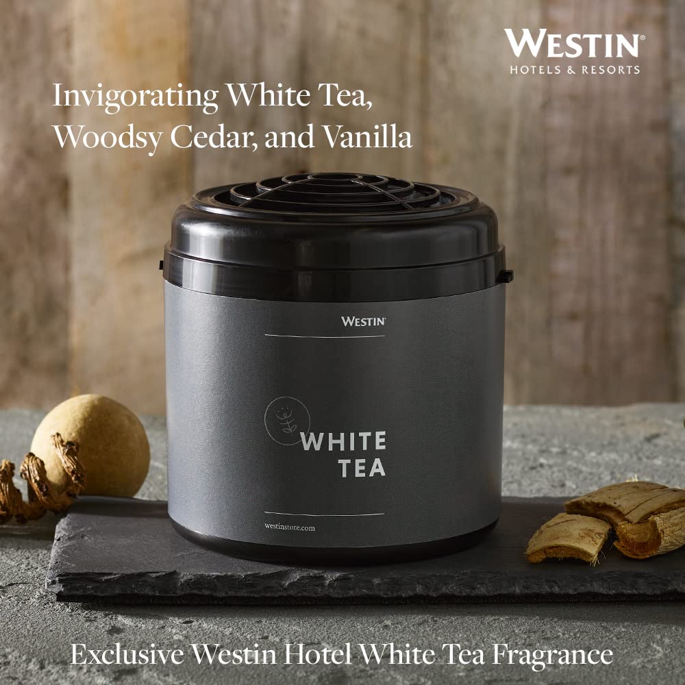 Westin White Tea Essential Oil Diffuser - Aromatherapy Scent Machine with Refill Cartridge - Home Air Freshener for Living Room, Bedroom & Office - Relaxing White Tea Fragrance for Stress Relief & Better Sleep