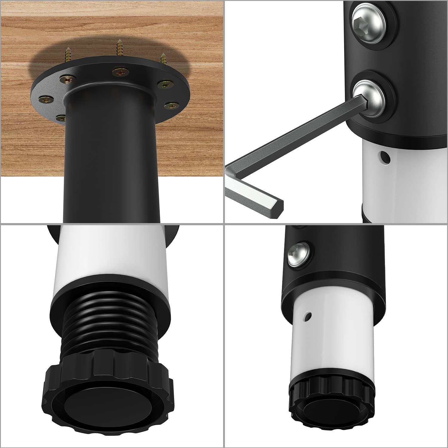 2 PCS Adjustable Table Legs 21.5