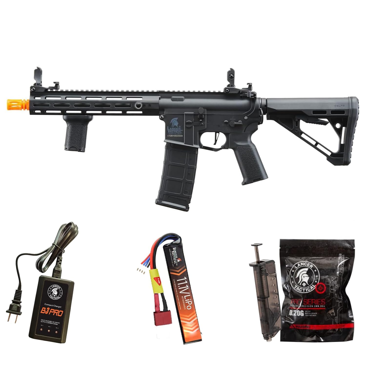 Lancer Tactical Gen 3 Programmable Trigger Hellion M4 Airsoft Rifle - 10