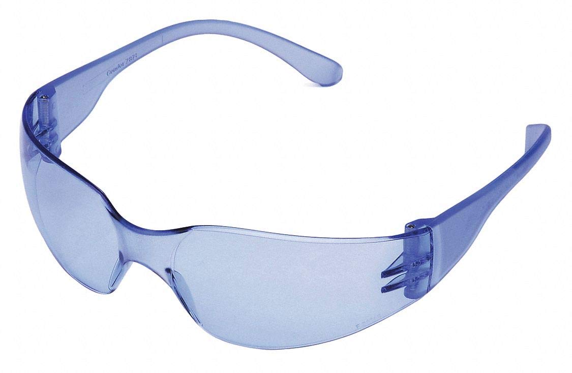 Condor Mini V Scratch-Resistant Safety Glasses - Light Blue Lens, Pack of 10 - Perfect for Construction, Woodworking & DIY Projects