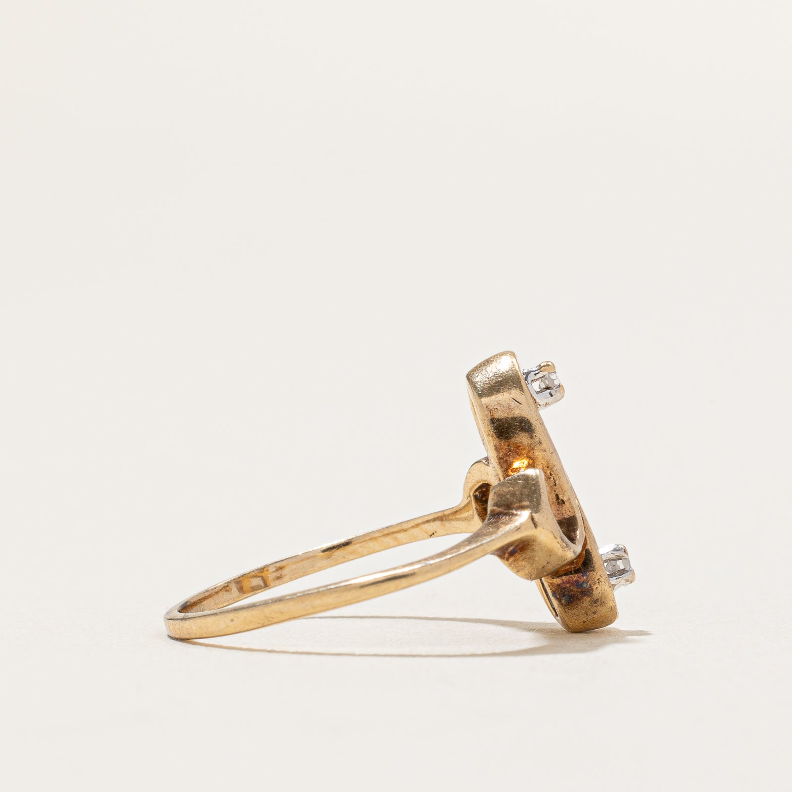 0.03ctw Diamond Abstract Ring - Size 3 | Elegant Minimalist Jewelry for Women | Perfect for Weddings, Anniversaries & Special Occasions