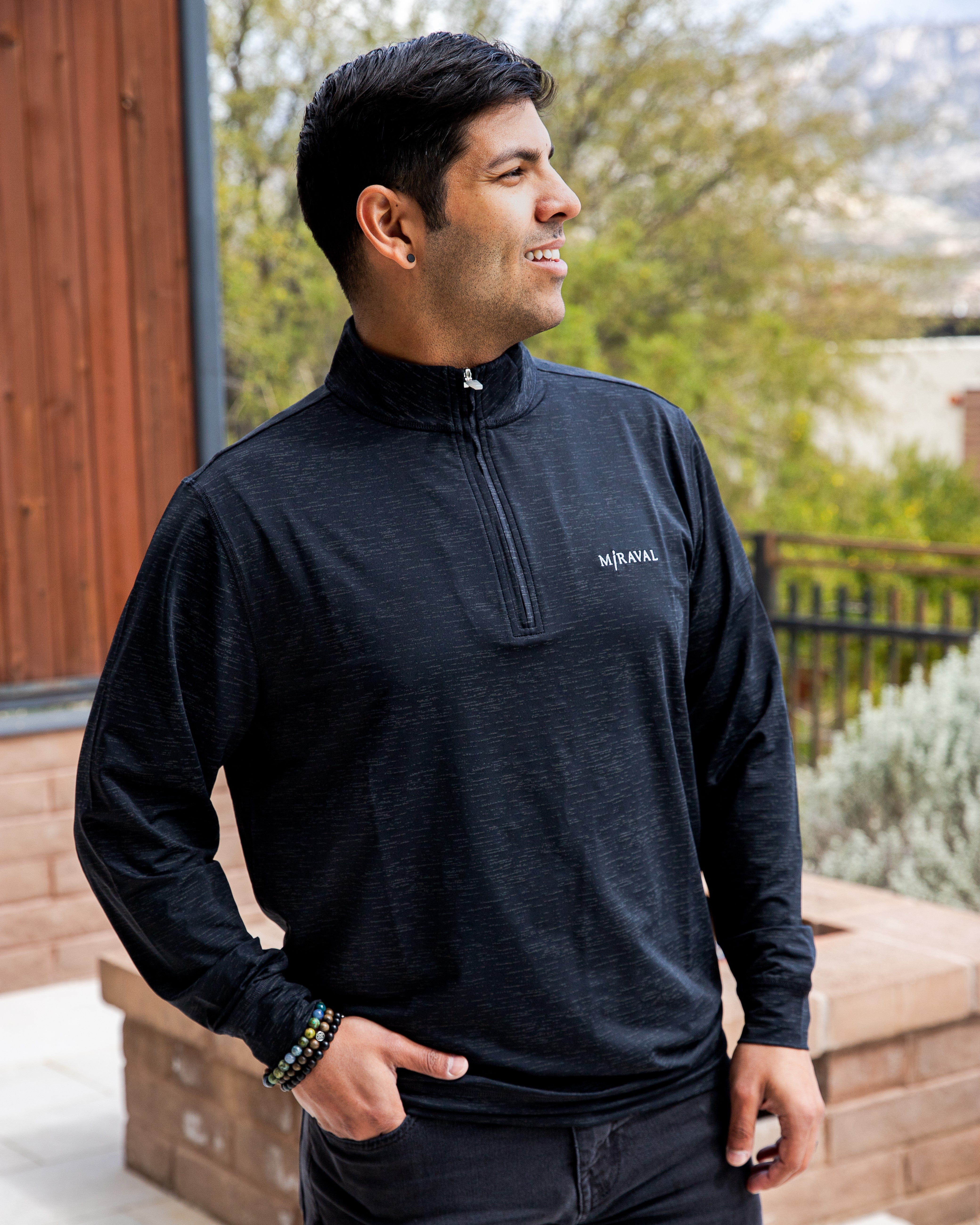 Miraval Men's Lightweight Waterproof Zip Jacket - Windproof Outdoor Hiking Jacket for Men - Perfect for Camping, Running & Travel