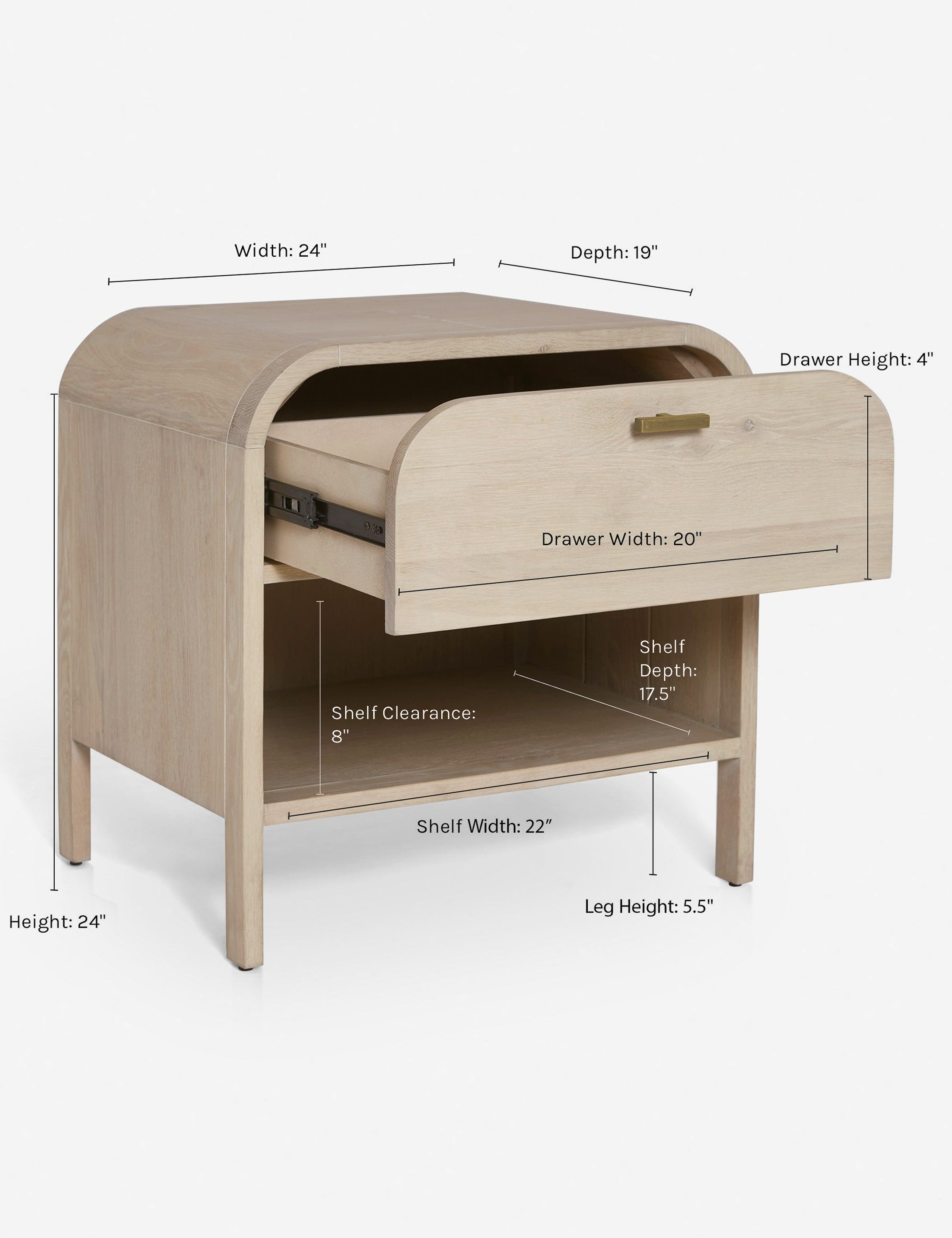 Modern Wooden Nightstand with 2 Drawers - Stylish Bedside Table for Bedroom, Living Room, or Office - Perfect for Storage and Organization