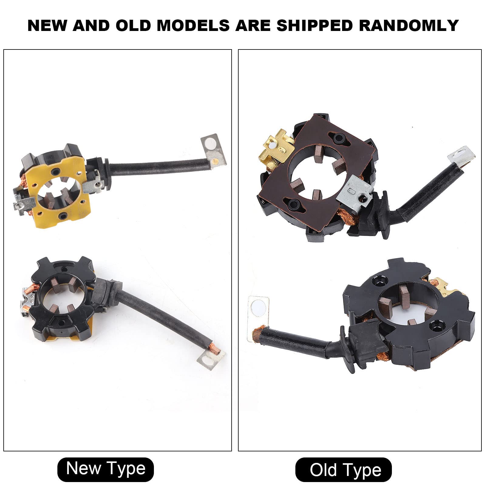 Qiilu Starter Carbon Brushes Holder - Metal+ABS Replacement Part for Car Starters | Durable Motor Brush Assembly for Automotive Repair & DIY Projects