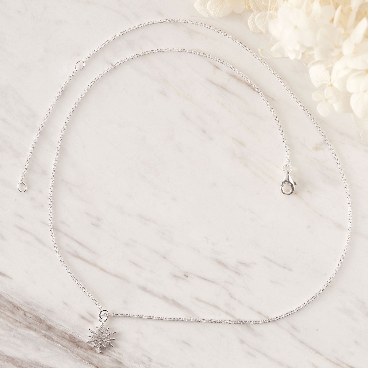 Snowflake Necklace for Women - Winter Solstice Holiday Jewelry Gift - Perfect for Christmas, New Year & Winter Fashion Accessories