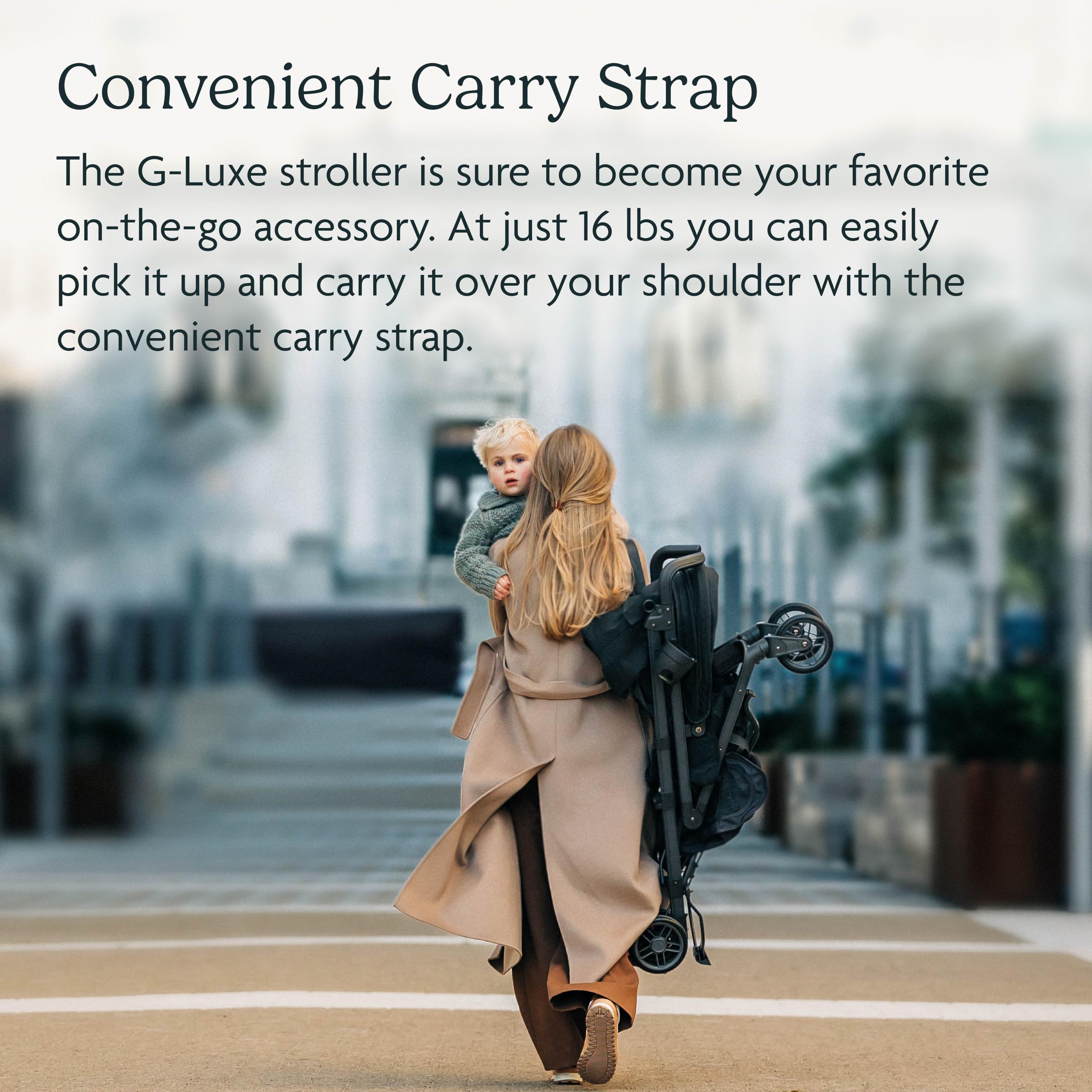 UPPAbaby G-Luxe Lightweight Umbrella Stroller - Compact Travel Stroller with One-Hand Fold, Adjustable Recline & XL Storage Basket - Includes Sun Canopy & Cup Holder - Perfect for Air Travel, Shopping & City Walks (Charcoal/Carbon)