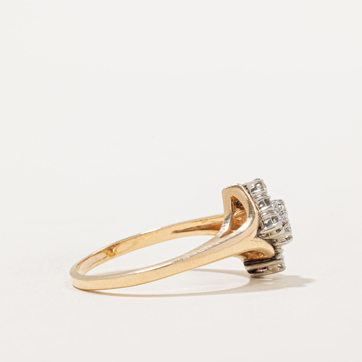 0.24ctw Diamond Cluster Ring for Women - Size 9 | Elegant Wedding Band, Anniversary Gift & Everyday Jewelry