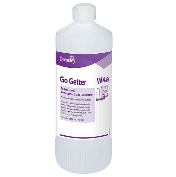 Diversey Go Getter Commercial Grade Toilet Bowl Cleaner & Disinfectant - Powerful Bathroom Sanitizer for Restaurants, Hotels & Public Restrooms