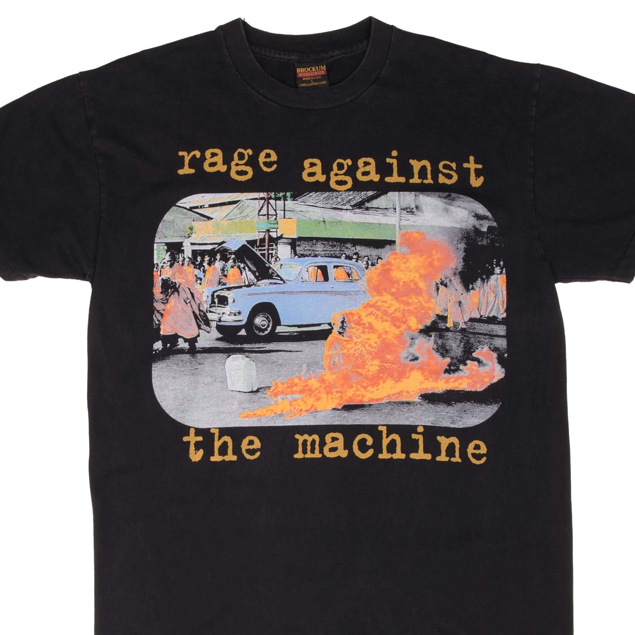 Vintage Rage Against the Machine Bootleg Tee Shirt - XL Size Single Stitch Cotton - Perfect for Concerts & Punk Rock Fashion