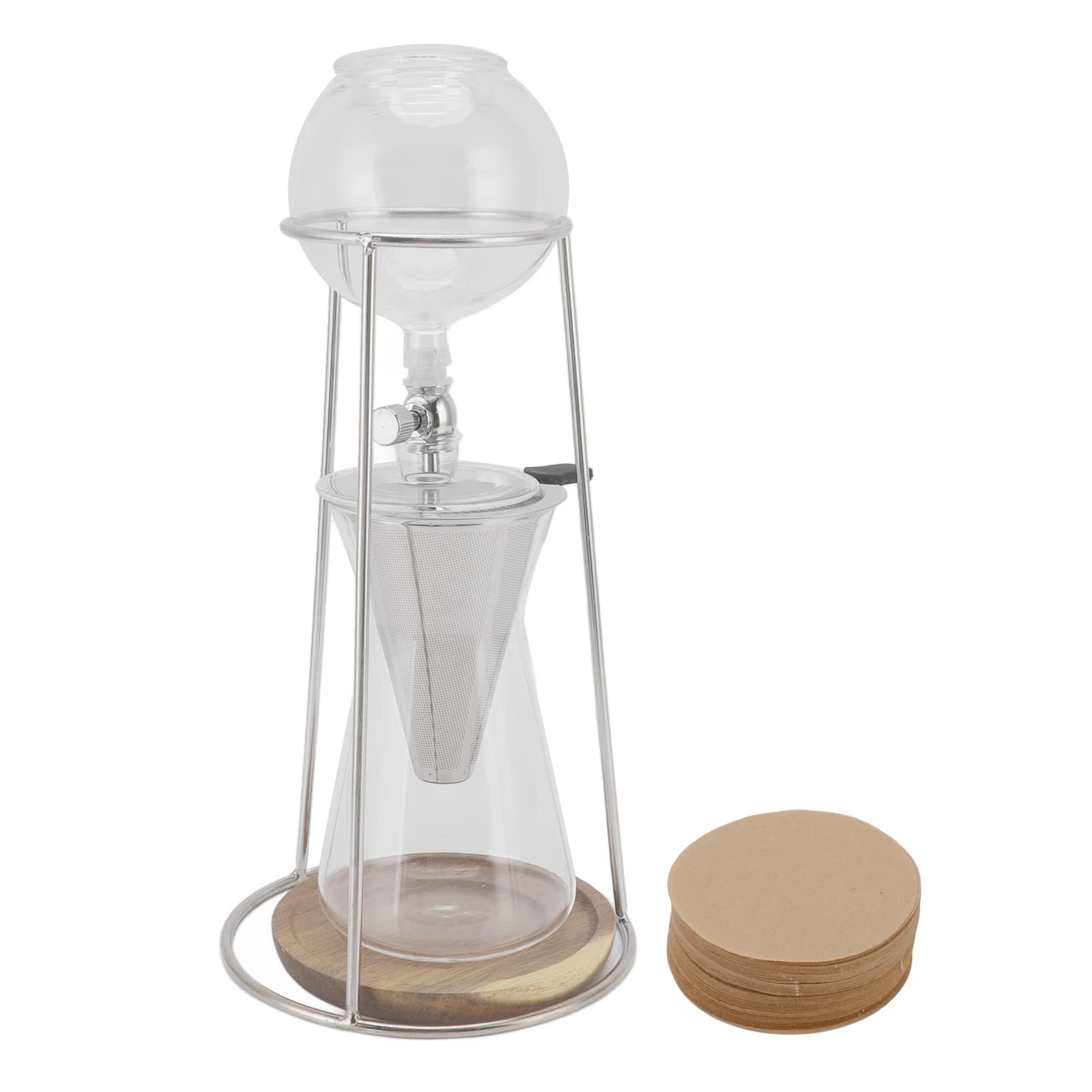 600ml Cold Brew Coffee Maker Drip Tower - Iced Coffee Dripper Pot for Home Use, Perfect for Smooth & Flavorful Cold Brew Coffee | Great for Iced Coffee, Cold Drip, and Home Brewing