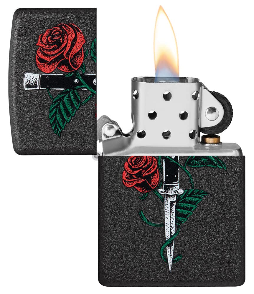 Zippo Flower Design Windproof Lighters - Elegant Floral Pattern for Smoking, Gifts & Collectibles | Perfect for Outdoor Use, Camping & Special Occasions