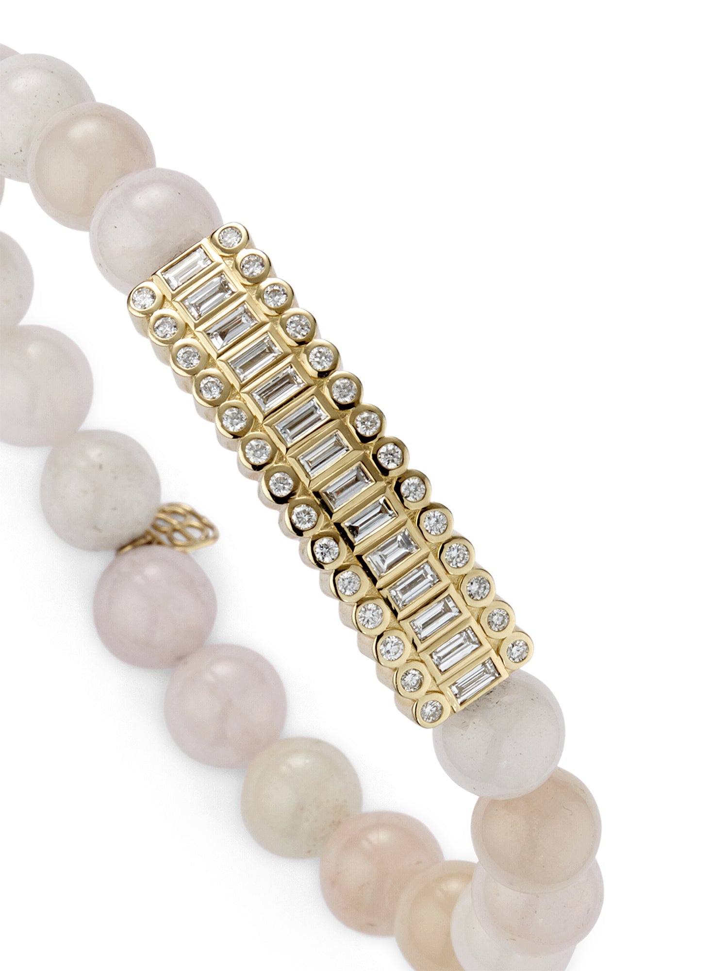 Morganite Baguette Pink Bar Bracelet for Women - 14K Rose Gold Plated Elegant Stackable Bangle, Perfect for Valentine's Day, Anniversary & Everyday Wear