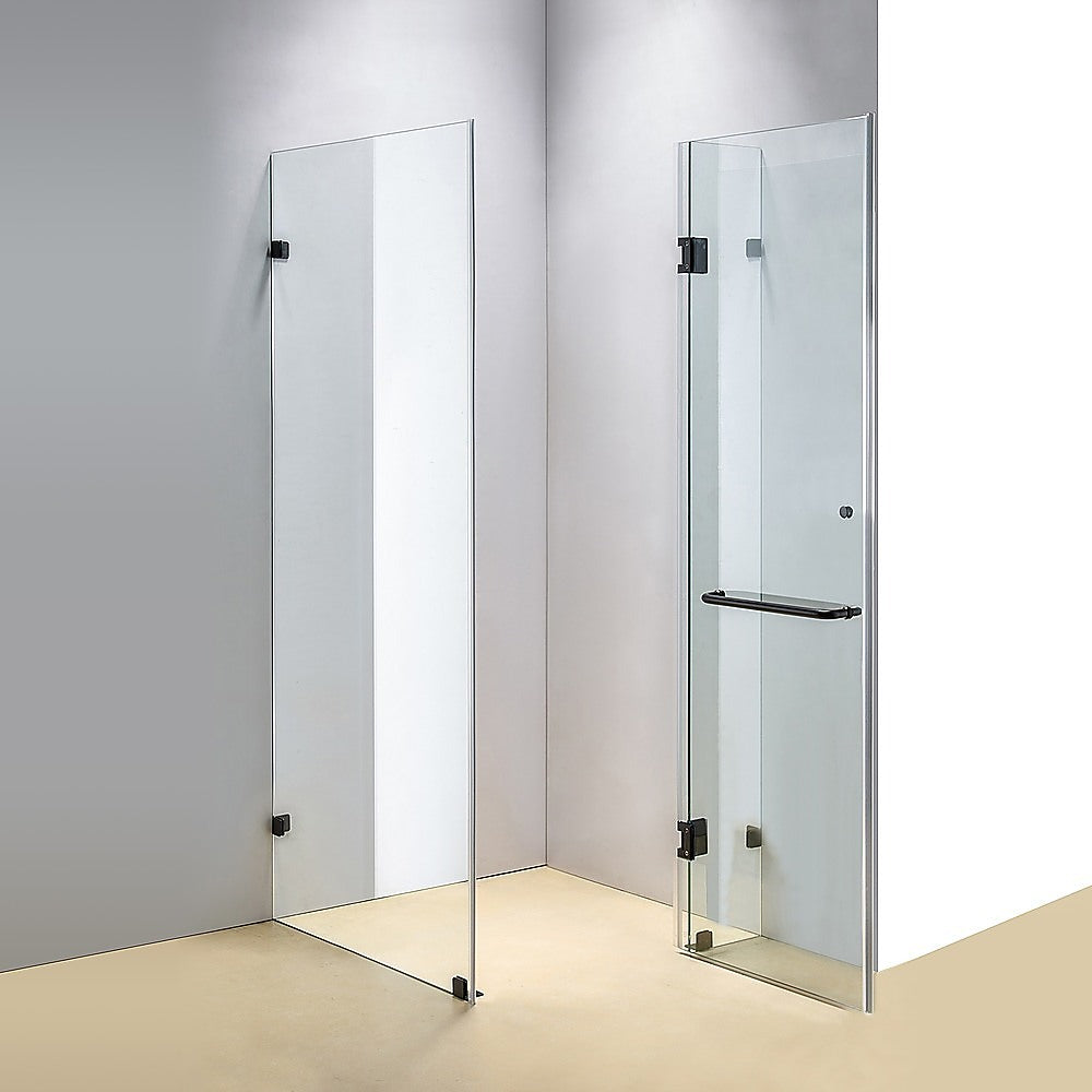Frameless 10mm Tempered Glass Shower Screen 1100 x 1000mm - Modern Bathroom Enclosure for Walk-in Showers & Wet Rooms by Della Francesca