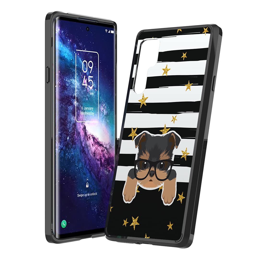 TCL 20 Pro 5G Case - Cute Yorkshire Terrier Hybrid Protective Cover for Everyday Use