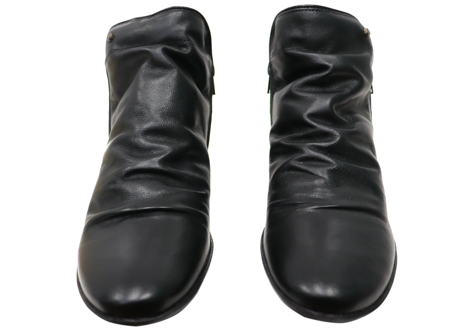 Perlatto Linda Women's Comfortable Leather Ankle Boots - Brazilian Made Leather Booties for Walking, Work & Casual Outfits