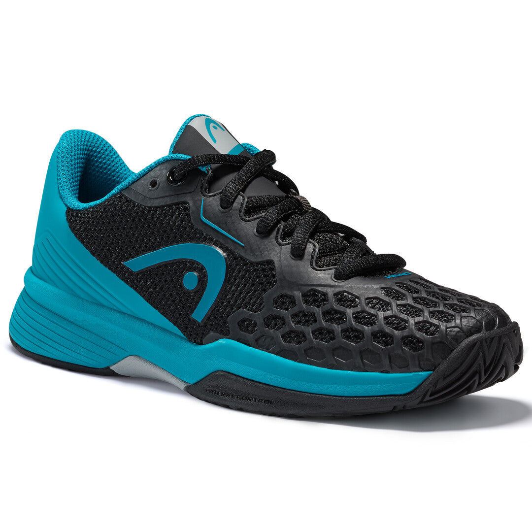 Head Revolt Pro 3.5 Junior Tennis Shoes for Boys & Girls - Lightweight Performance Court Shoes with Cushioning - Black/Blue Color - Perfect for Junior Tennis Matches & Training Sessions