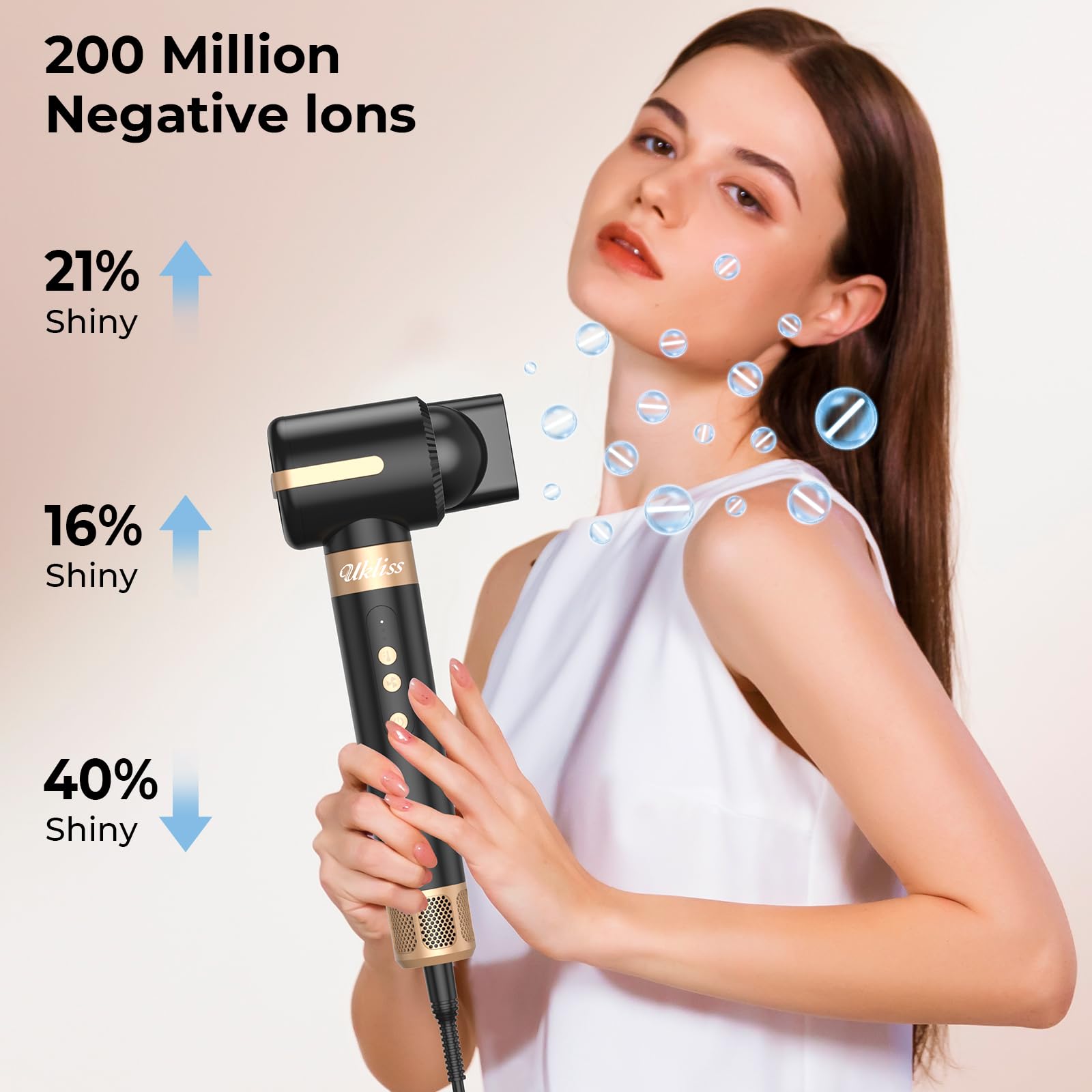 7-in-1 Hair Dryer Brush & Styler - 1400W Professional Blow Dryer with 30mm Curling Barrel, Round Brush & Diffuser for Fast Drying, Curling & Straightening (Black) | Perfect for Home Salon, Travel & Professional Styling