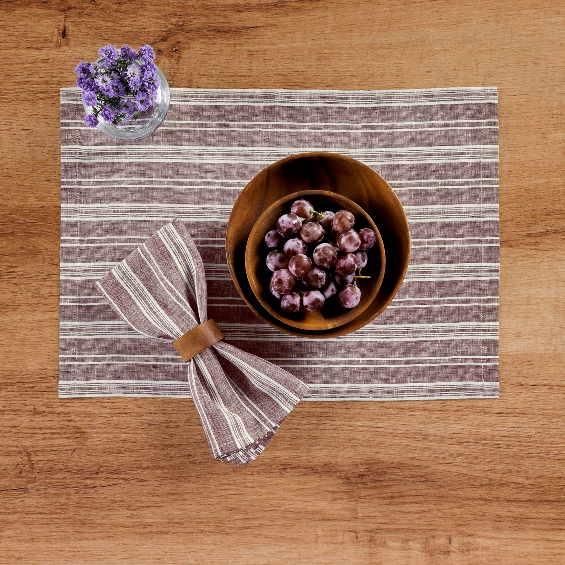 Premium Chelsea Stripe Cotton Napkins - Set of 4 for Elegant Dining, Dinner Parties & Home Decor | Soft & Absorbent Table Linens for Everyday Use & Special Occasions