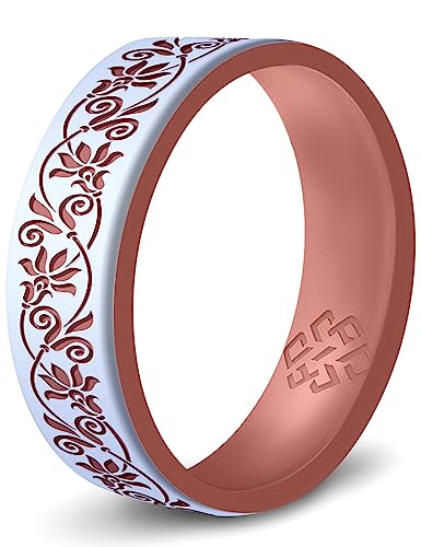 Pearl White & Rose Gold Floral