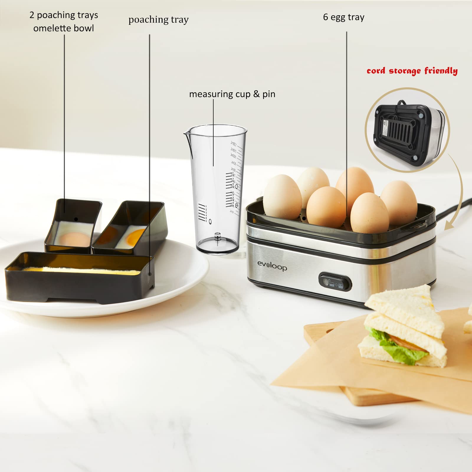 8-in-1 Automatic Nut Milk Maker & Rapid Egg Cooker - Electric 6 Egg Capacity - Perfect for Vegan Milk, Yogurt & Breakfast Meal Prep