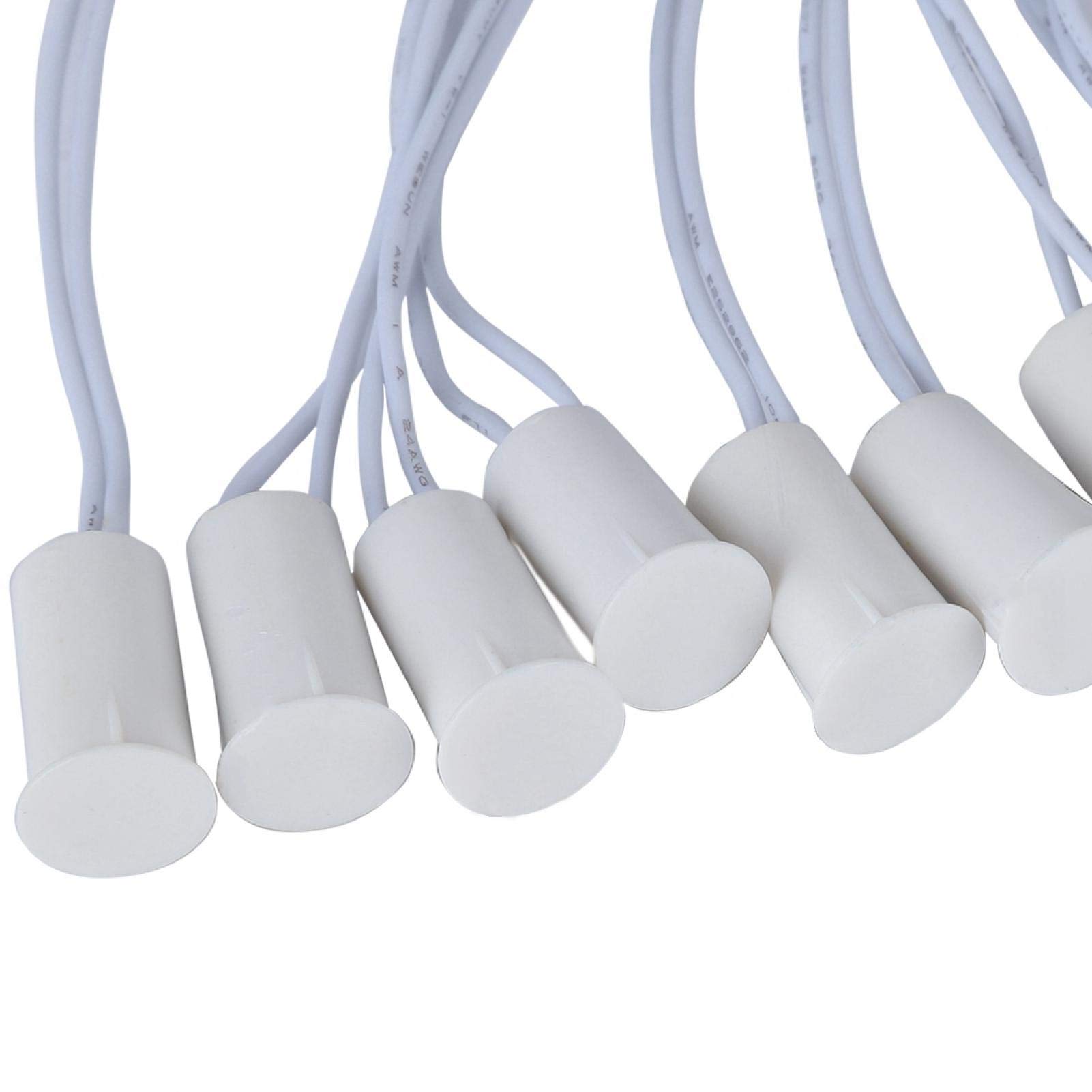 10-Pack Recessed Wired Door Window Sensor Alarm - Magnetic Security Switch for Home & Office Security Systems | DIY Installation, Smart Home Integration, Burglar Protection