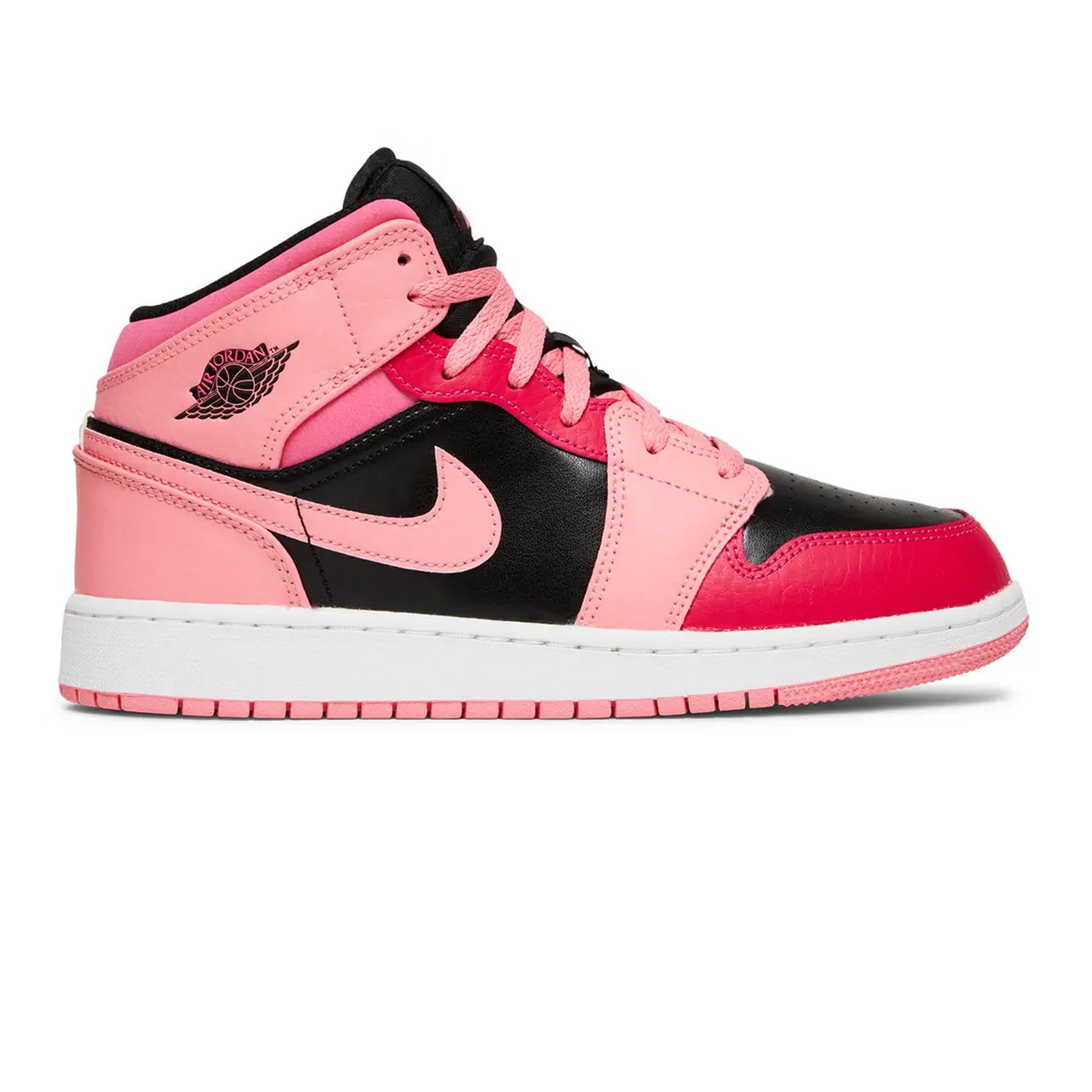 Air Jordan 1 Mid 'Coral Chalk' GS Sneakers for Women & Girls (2021) - Comfortable Basketball Shoes for School, Sports & Casual Wear