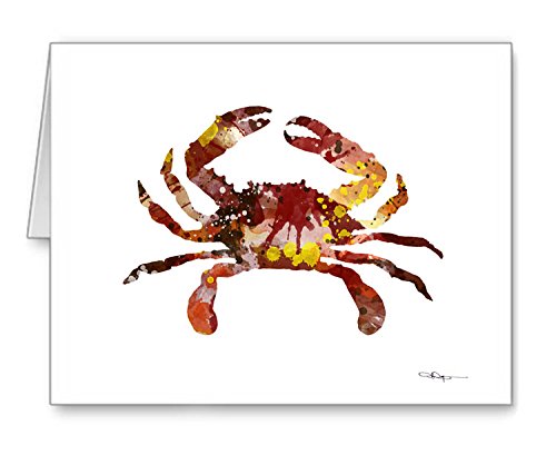 10 Elegant Crab-Themed Note Cards with Envelopes - Perfect for Thank You Notes, Greetings & Special Occasions
