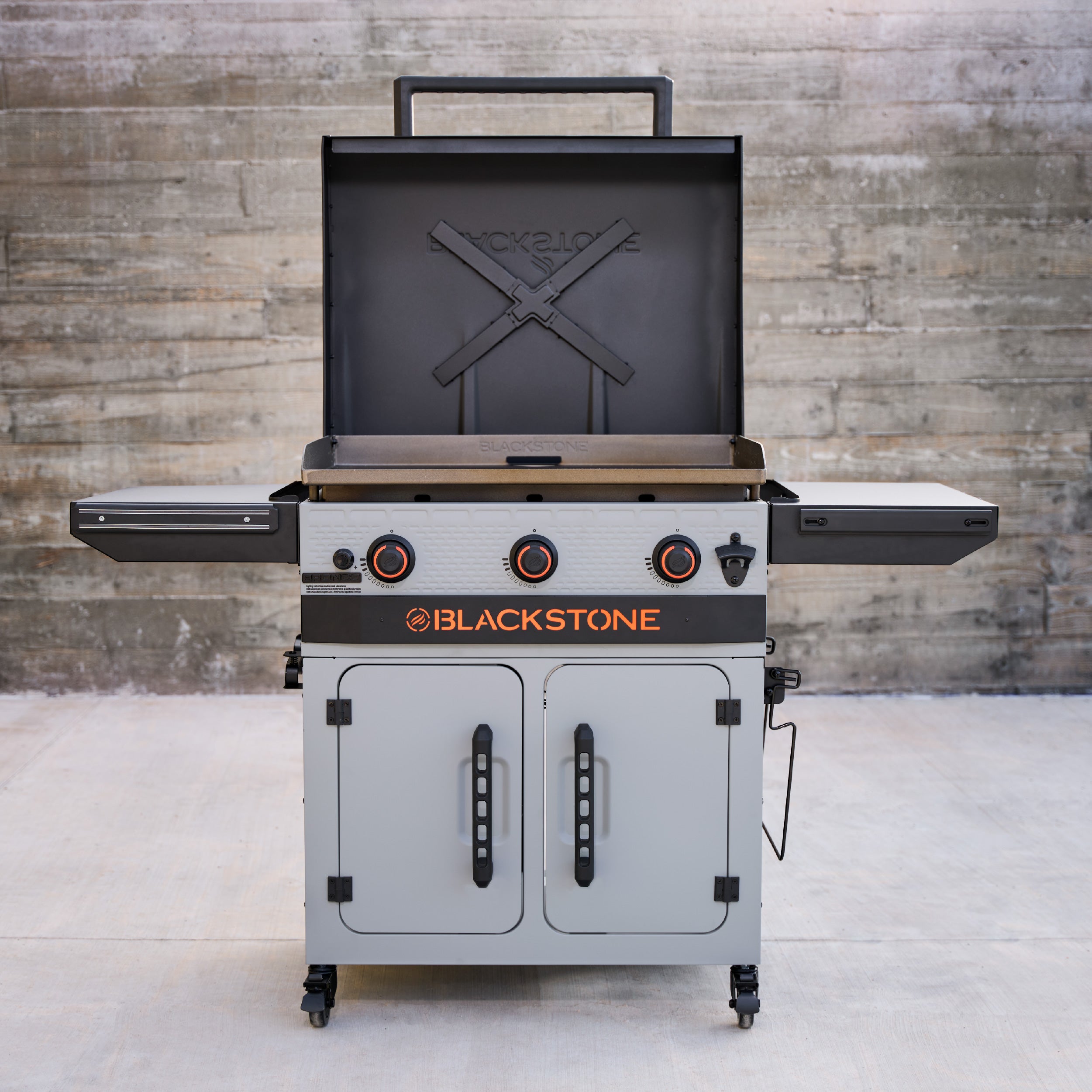Bronco 28 XL Griddle with Cabinet - Heavy Duty Outdoor Flat Top Grill for Camping, Tailgating & Backyard BBQs - Stainless Steel Commercial Griddle with Storage