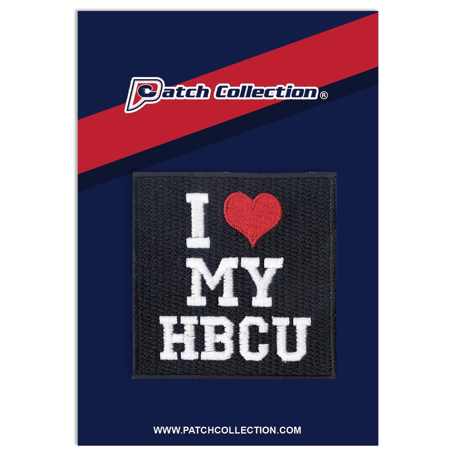 I Love Heart My HBCU Embroidered Iron-On Patch for College Apparel - Perfect for Jackets, Backpacks & School Spirit Gear