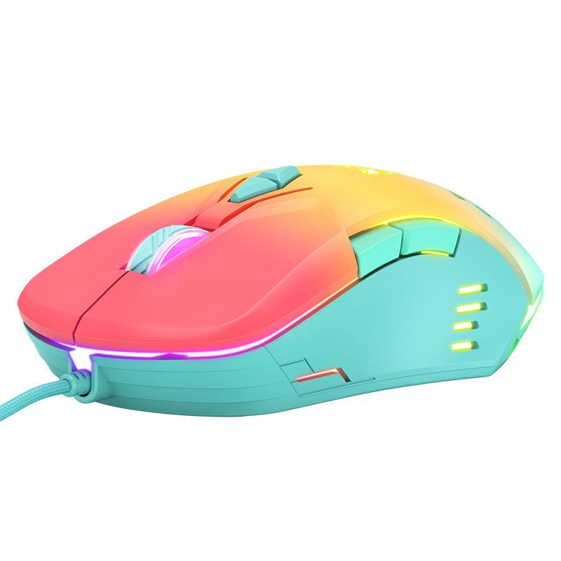 ONIKUMA CW902 Wired Gaming Mouse with 7 RGB LED Backlit Modes, 7200 DPI, Ergonomic Design - Perfect for PC Gaming, Office Work & Streaming Setup