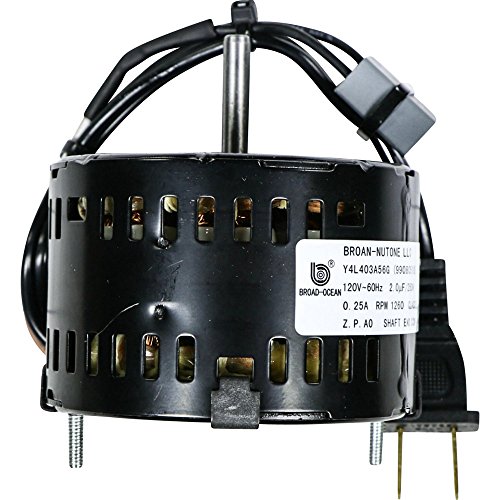 Broan 708 Bathroom Ventilation Fan with Light Replacement Motor 97009753 - 0.5 Amps, 1200 RPM, 120V for Bathroom Exhaust and Air Circulation