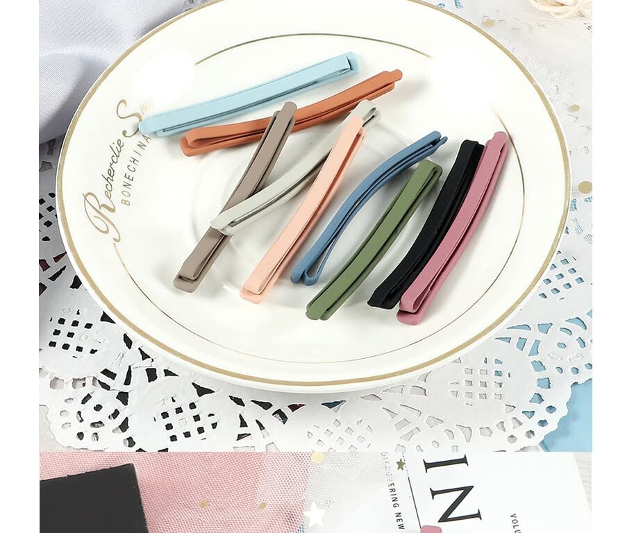 6-Piece Cute Macaron Candy Color Acrylic Resin Hair Clips - Long Barrettes for Women & Girls Hair Accessories (Multicolor) - Perfect for School, Parties & Everyday Styling