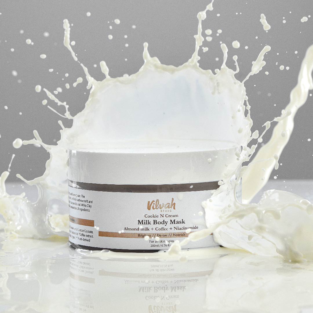 Cookie n Cream Body Mask for Detan & Skin Brightening | Hydrating & Exfoliating Treatment for Smooth, Glowing Skin | Perfect for Spa Days & Self-Care Routines