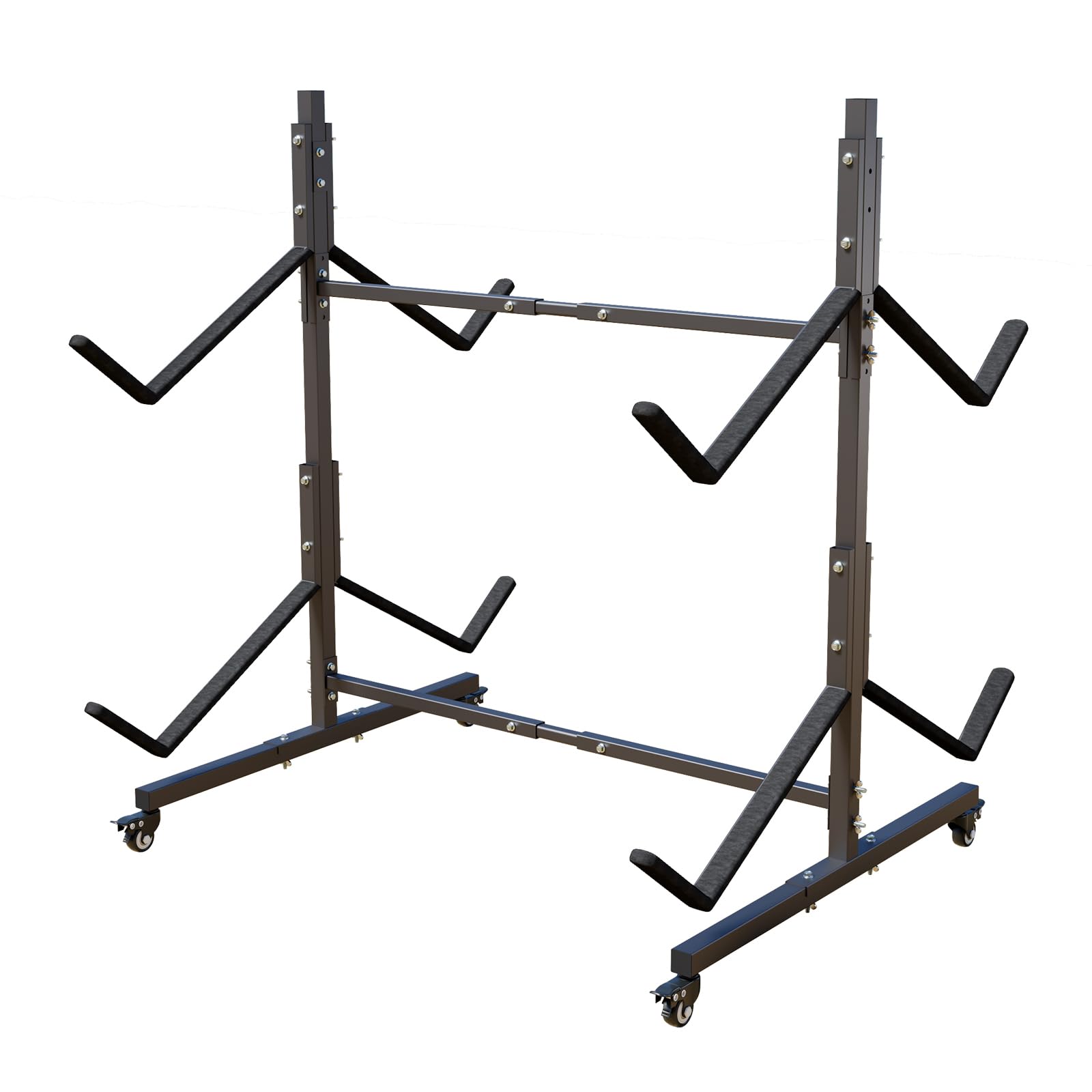 Heavy Duty Adjustable Kayak and Canoe Storage Rack - Freestanding SUP Stand for Indoor & Outdoor Use - Weatherproof Kayak Holder for Garage, Shed, Dock - Perfect for Secure Kayak, Canoe and Paddleboard Storage