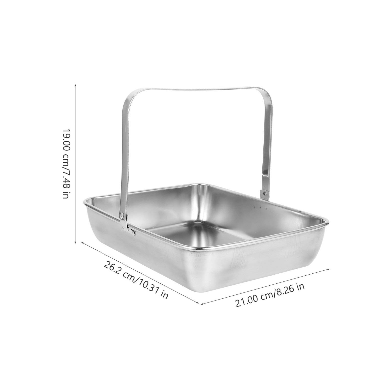 Hemoton Stainless Steel Rectangular Towel & Jewelry Tray - Multipurpose Serving Dish for Bathroom, Kitchen & Dining - Decorative Metal Plate for Fruits, Snacks & Home Decor
