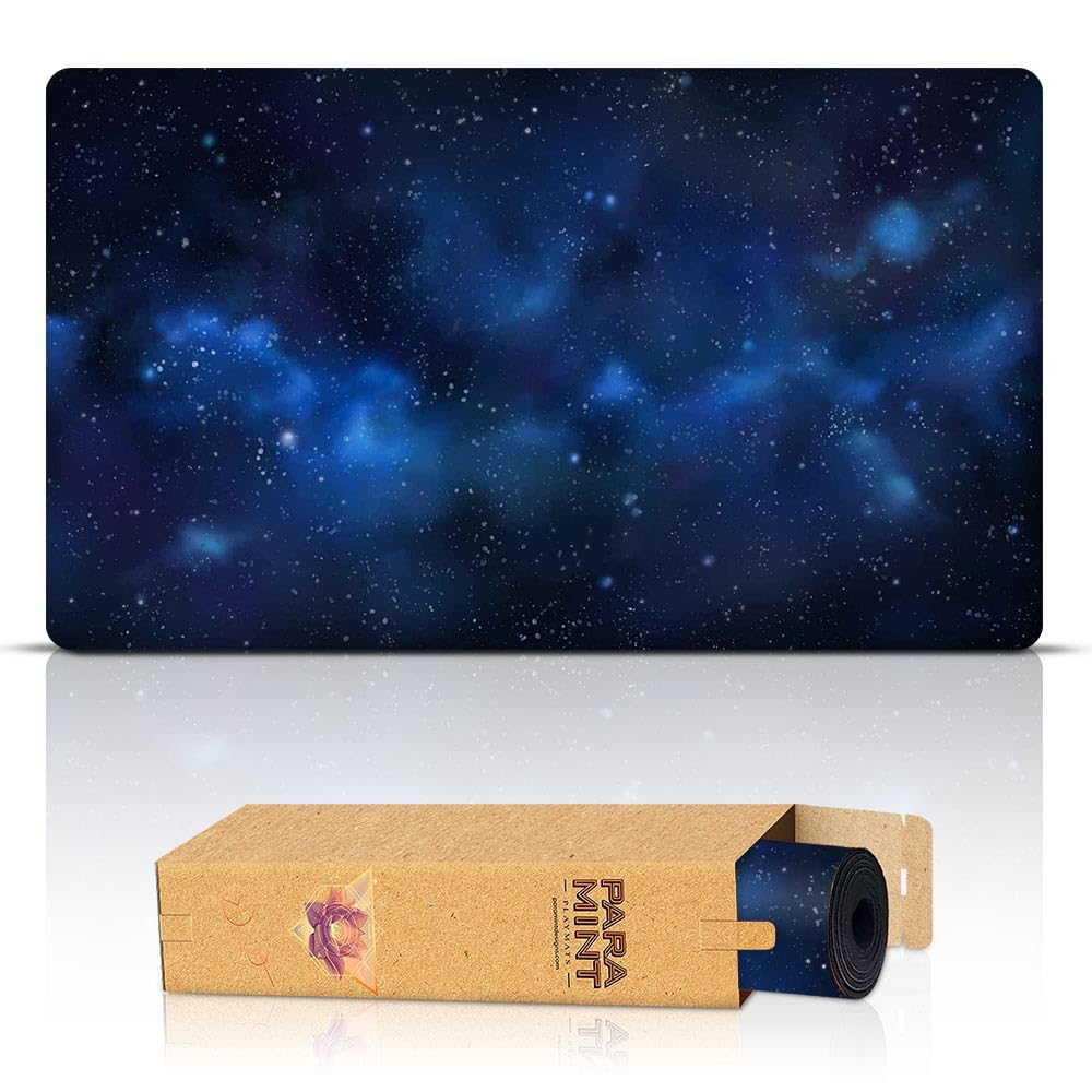 Cosmic Blue Stitched MTG Playmat - Magic The Gathering Game Mat for MTG, YuGiOh & TCG - Premium Original Art Design - Perfect for Card Game Tournaments & Casual Play